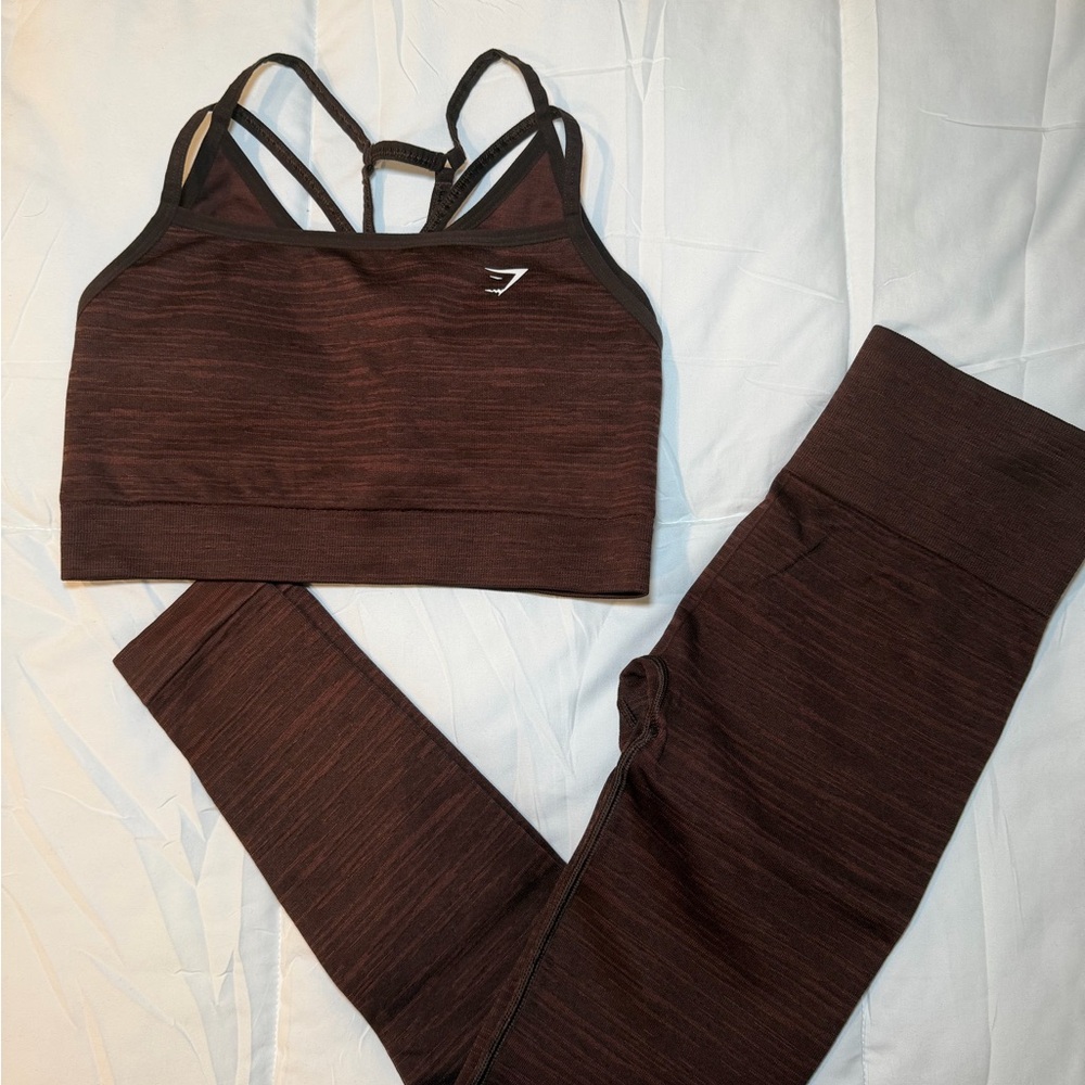 Gymshark Adapt Marl Seamless Sports Bra & Leggings Set